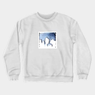 Blue and white Crewneck Sweatshirt